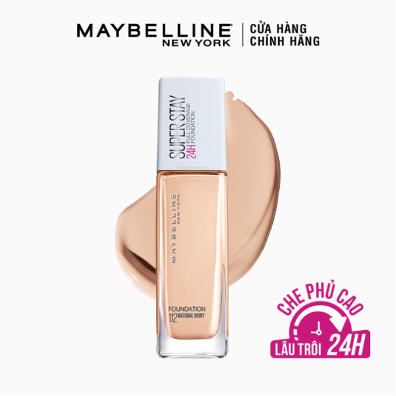 Kem Nền Che Khuyết Điểm 24H Lâu Trôi Che Phủ Cao SuperStay Full Coverage Foundation Maybelline New York 30ml