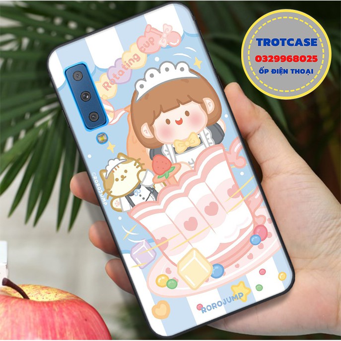 Ốp lưng điện thoại Samsung a7 2018(a750)/A9 2018(a950) - in hình cô bé Jum bò sữa , bé Jum lính cứu hỏa