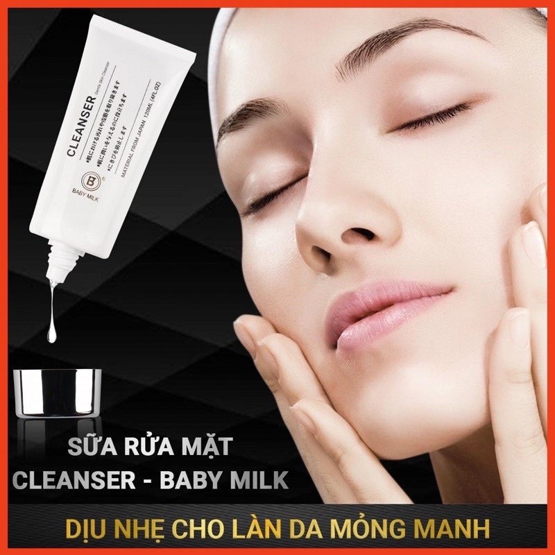Sữa Rửa Mặt Cho Da Nhạy Cảm Cleanser Baby Milk - Hàng Hiệu Cao Thiên Nhi