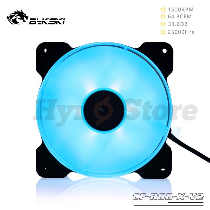 Quạt tản nhiệt led RGB Bykski 12v sync main Tản nhiệt nước custom - Hyno Store