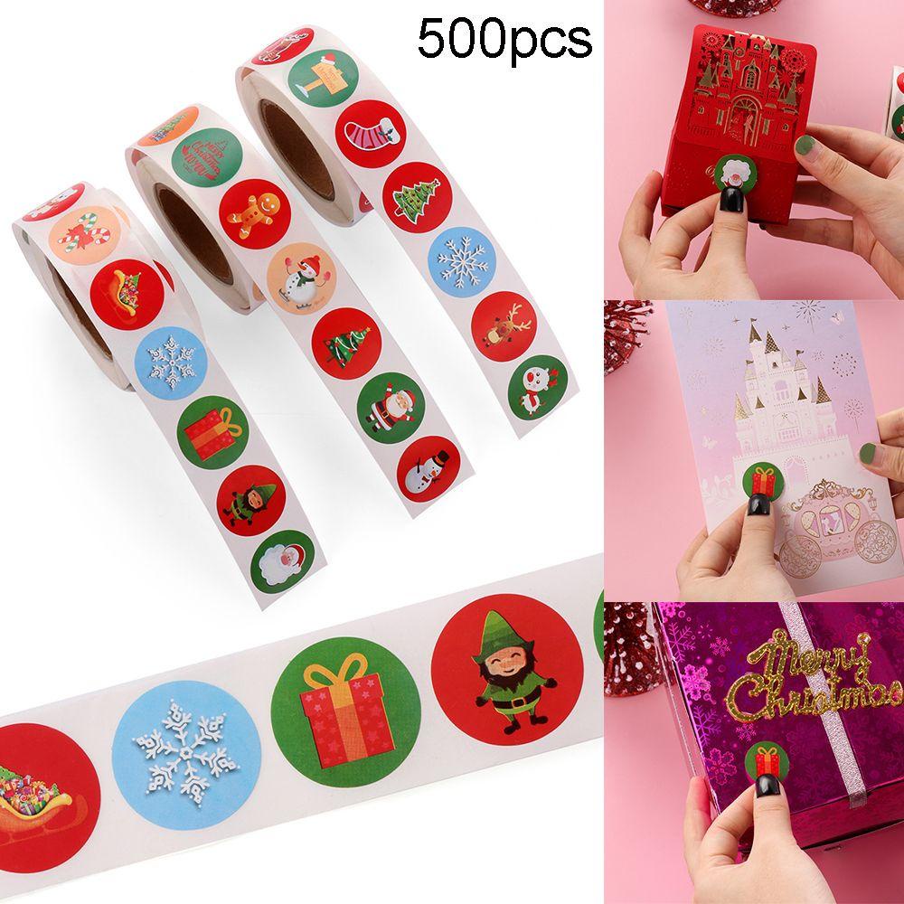 Cuộn 500 Nhãn Dán Trang Trí Cây Thông Giáng Sinh