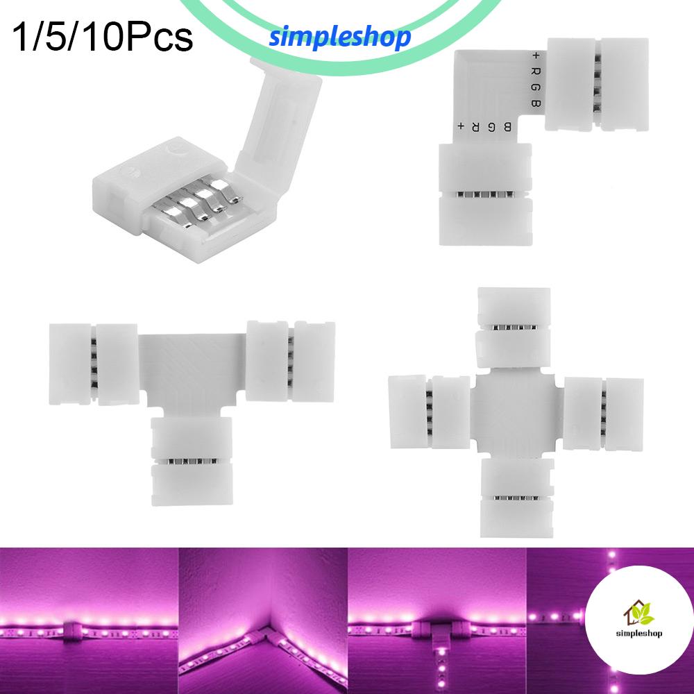 Set 1 / 5 / 10 Đầu Nối Dây Đèn Led 3528 5050 10mm 4pin