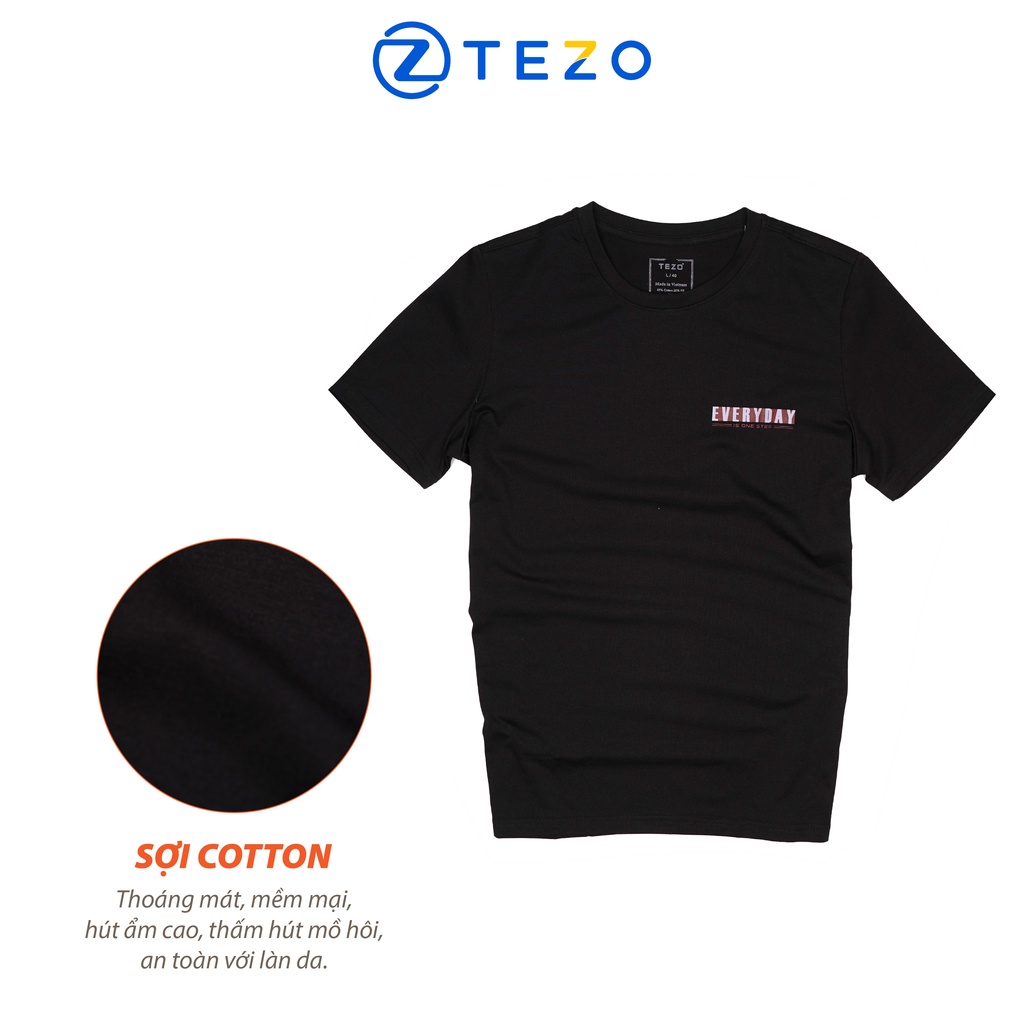 Áo phông nam in tràn hoạ tiết Tezo năng động thể thao 2203APOT06