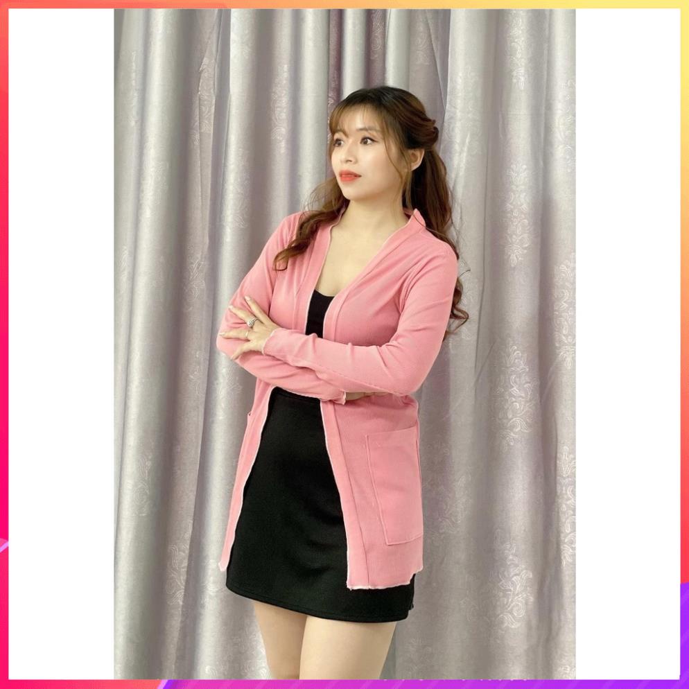 [SALE] Áo khoác cardigan, áo khoác ngoài chất len đan nhẹ, thoáng, mặc hè cực mát có 2 túi