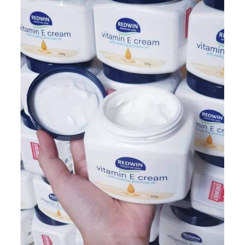Redwin Vitamin E Cream 300g Úc - Kem dưỡng da mềm mịn, kẽm dưỡng ẩm