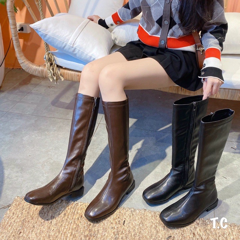 Boot đùi đế bệt vintage fullbox qccc