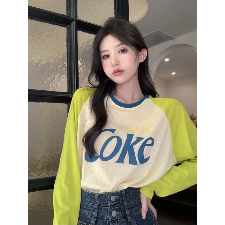 Áo Thun Nữ Dài Tay Cổ Tròn Thời Trang Hàn