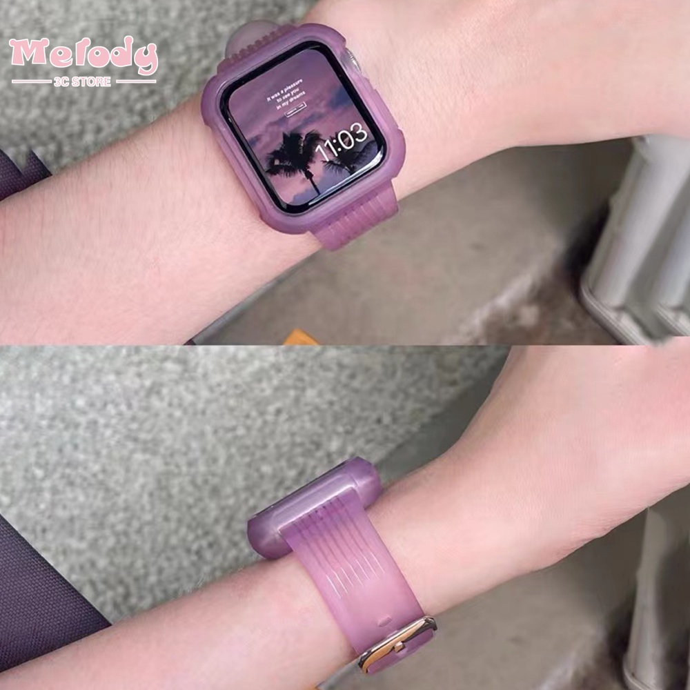 Dây Đeo Trong Suốt Cho Đồng Hồ Thông Minh iwatch 45 / 44 / 42 / 41 / 40 / 38mm series 7 / 6 / 5 / 4 / 3 / SE