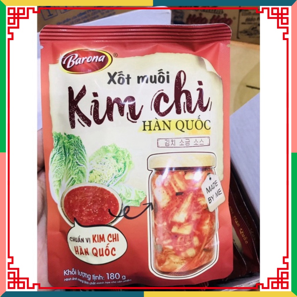 HOT LIKE Combo 10 gói xốt làm kim chi Barona 180g siêu tiết kiệm ( N T)