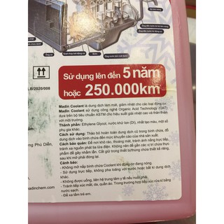 Nước làm mát động cơ MADIN COOLANT BASIC – THƯƠNG HIỆU VIỆT