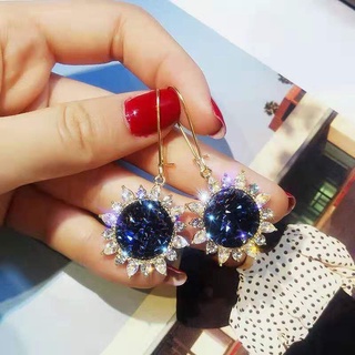 Khuyên tai đính đá zircon sunflower