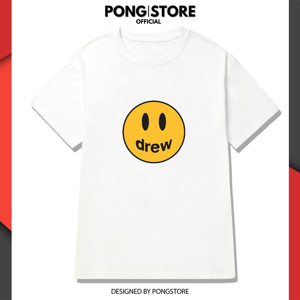 Áo thun unisex form rộng in Logo Dreww, Áo phông cổ tròn kiểu đáng basic thời trang chất thun thoáng mát