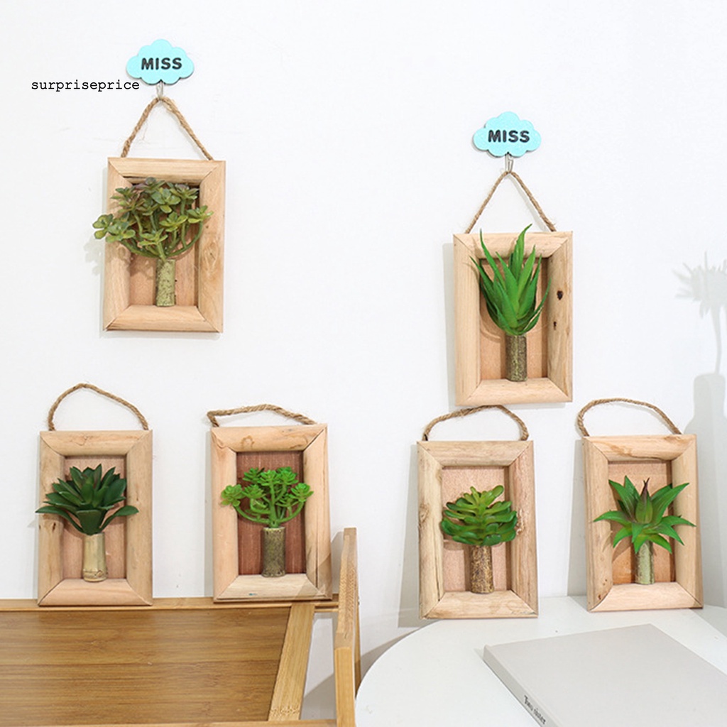 Chậu cây sen đá nhân tạo treo tường thiết kế dễ thương