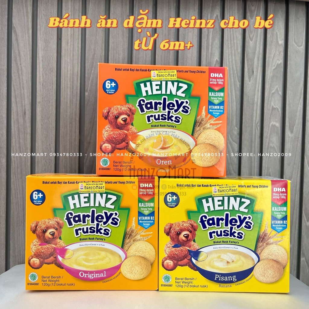 Bánh ăn dặm cho bé bánh quy Heinz 6m+