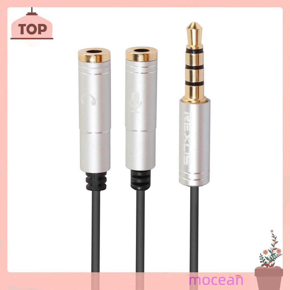 Cáp Chia Tai Nghe 3.5mm + Mic Cho Điện Thoại / Máy Tính Bảng