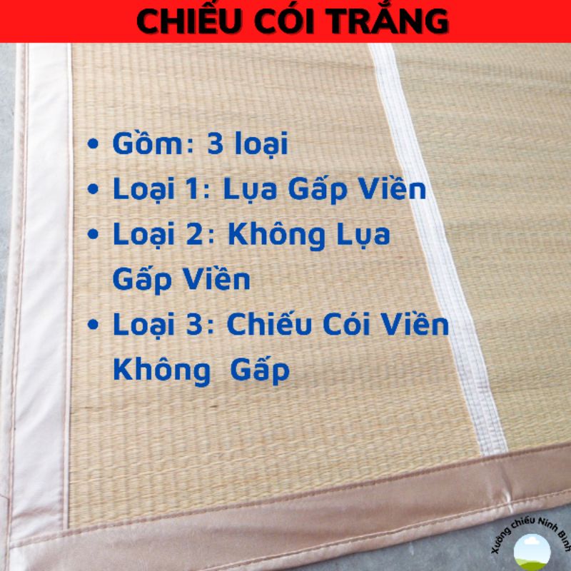 Xả Kho Chiếu cói trắng dệt dày,chiếu cói ngủ văn phòng, chiếu cói Kim sơn,Chiếu Cói Dệt,đủ kích thước, bền dày ,0,8-2m