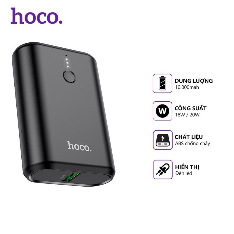 ✔Giảm giá ✔Sạc Dự Phòng Hoco Q3 20W 10000mAh ✔Hỗ Trợ 2 Cổng Sạc Nhanh PD+QC3.0