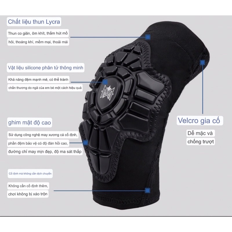 Set bảo hộ Meroca thể thao trẻ em, bảo hộ tay chân cho bé đi xe thăng bằng, trượt patin