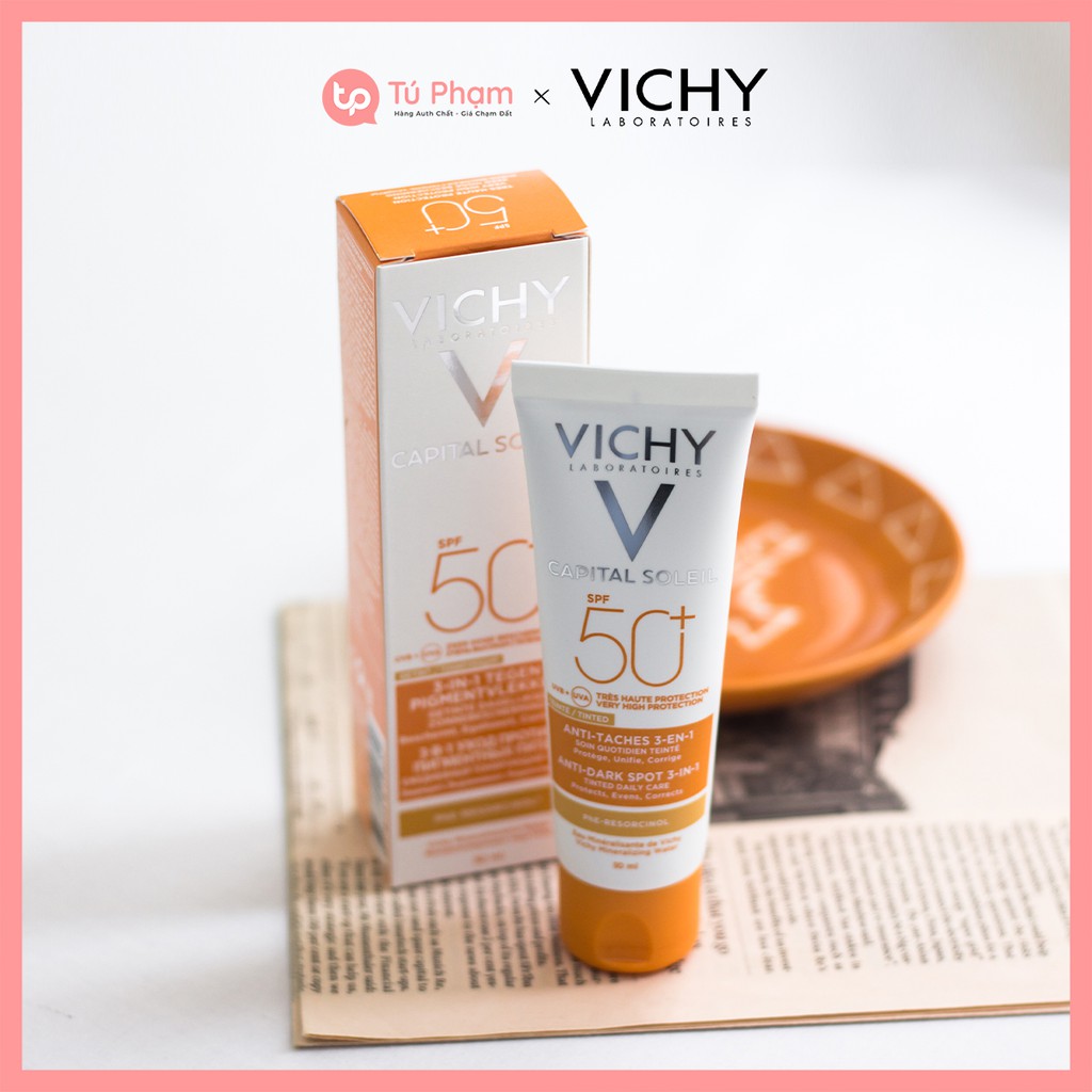 Kem Chống Nắng Vichy Capital Soleil SPF 50 Anti-Dark Spot 3-in-1 50ml