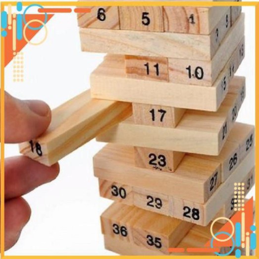 🎯XẢ LỖ🎯 Bộ Đồ Chơi Rút Gỗ Wiss Toys 54 Thanh