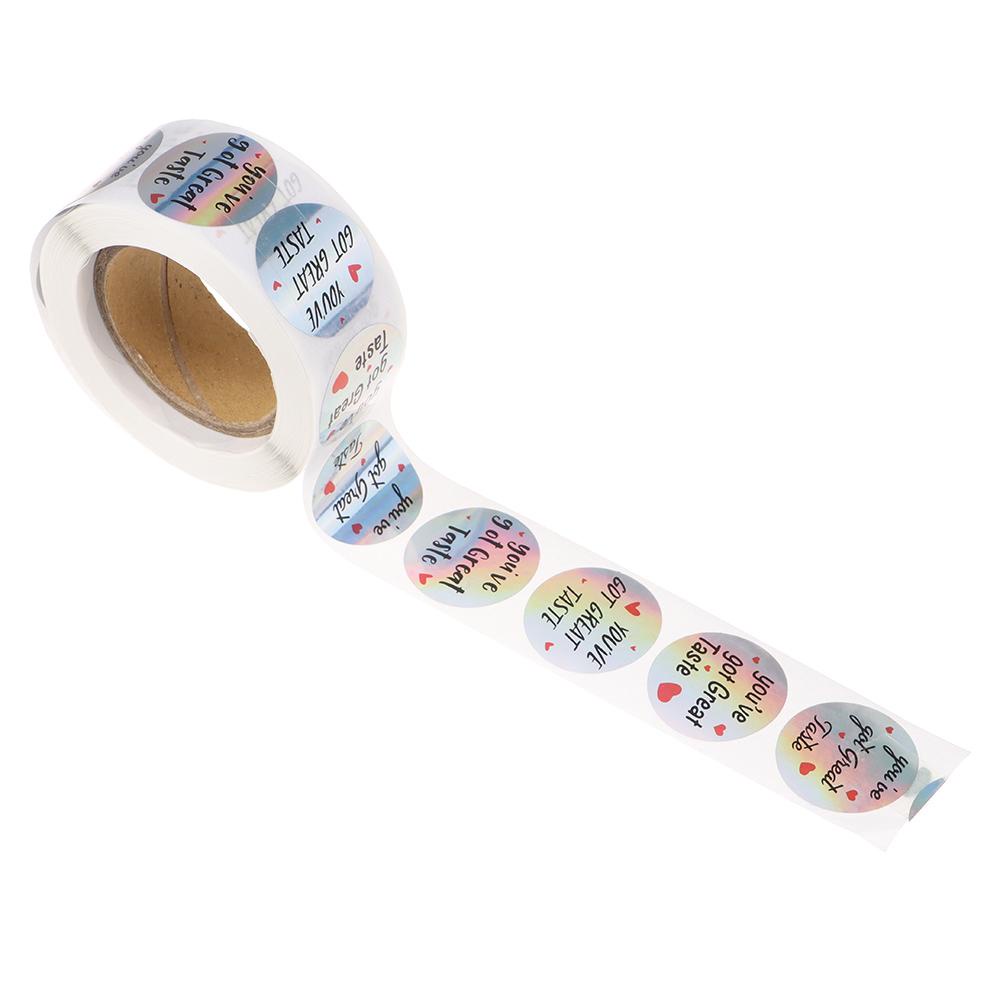 Set 500 Nhãn Dán 1 / 1.5inch Chống Thấm Nước Hình Cầu Vồng &quot;Thank You&quot; Dùng Trang Trí Quà Tặng