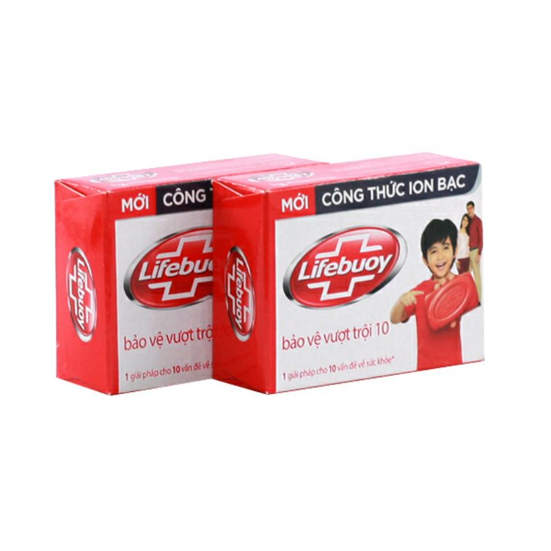 Xà Phòng Cục Lifebouy Bảo Vệ Vượt Trội 10 90G, miếng xà phòng tắm chăm sóc cơ thể, thơm chính hãng