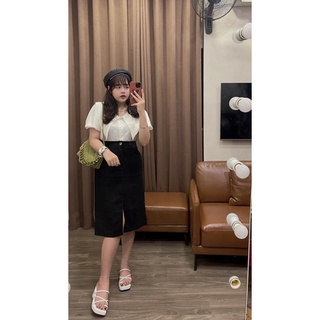 Chân Váy Xẻ Tà Trước Bigsize