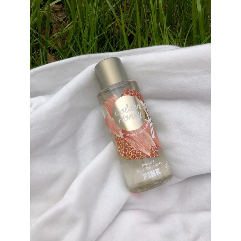 🤎 𝐁𝐨𝐝𝐲𝐦𝐢𝐬𝐭𝐯𝐧 - Xịt thơm toàn thân Victoria's Secret dòng Pink: Golden Honey 🤎
