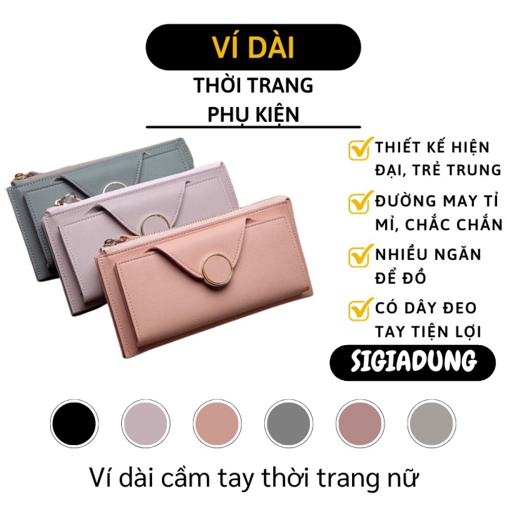 [SGD] Ví Nữ Cầm Tay - Bóp Da Dài Thời Trang Nữ Phong Cách Hàn Quốc, Thiết Kế Tinh Tế 8626