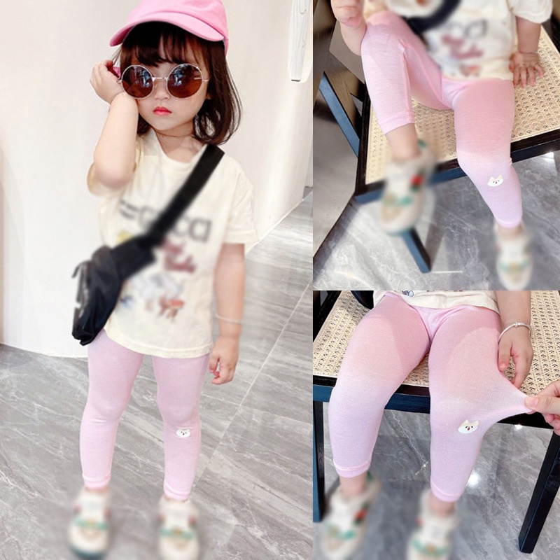Quần Legging Mỏng Màu Sắc Kẹo Ngọt Chống Muỗi Thời Trang Mùa Hè Cho Bé Gái