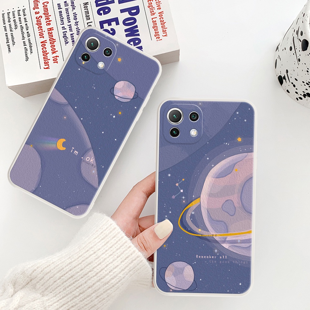 Ốp Điện Thoại Họa Tiết Hành Tinh Màu Tím Dễ Thương H166 Cho OPPO A54 4G A53 A32 A33 A59 A59S OPPO F1S A7 A5S A12 A11K