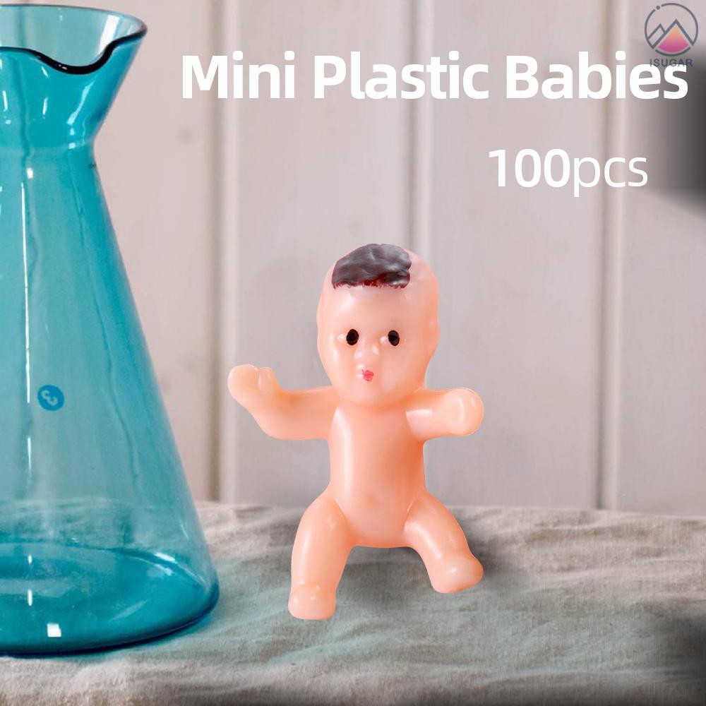 100pcs Mini Baby Mini Plastic Babies for Baby Shower Ice Cubes Game Babies Party Decorations