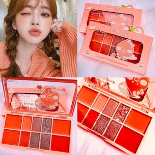 Phấn mắt kèm 2cô má hồng Kiss Beauty sweet peach 87133-03