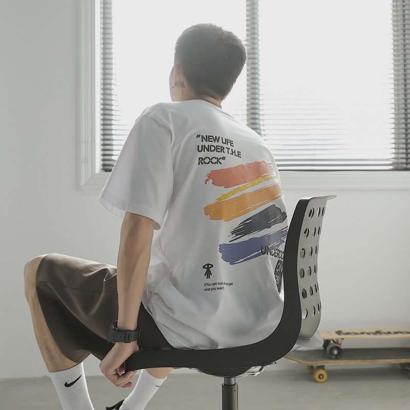 Áo Thun Tay Ngắn Dáng Rộng In Hoạ Tiết Đẹp Thời Trang