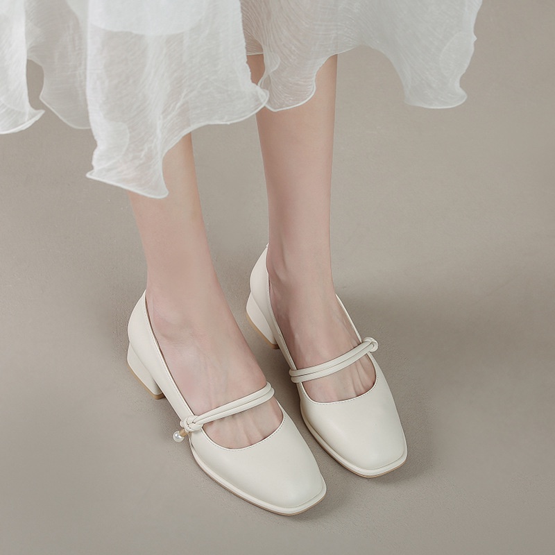 Giày Cao Gót Mũi Vuông Đế Mềm Thời Trang Công Sở Cho Nữ