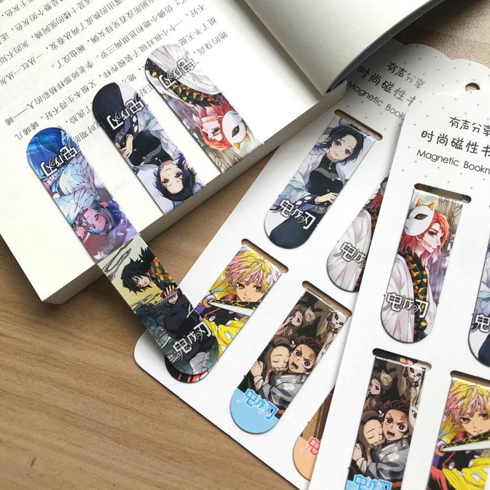 Pewany Jujutsu Kaisen Bookmarks Phụ Kiện Giấy Đánh Dấu Trang Sách Hình Anime Demon Slayer Cho Học Sinh