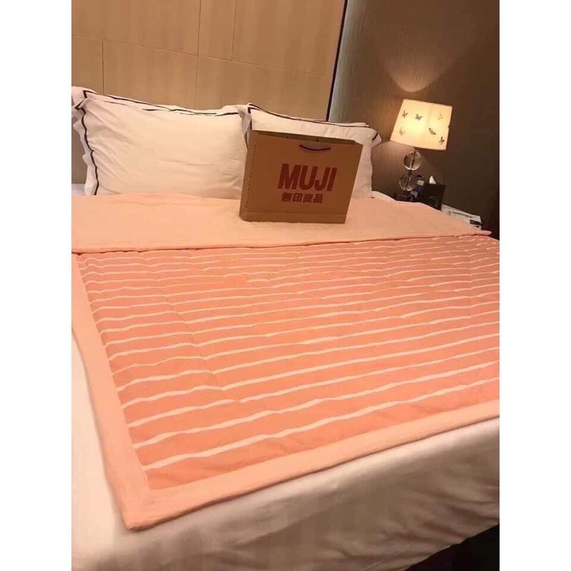 CHĂN DÙNG CHO VĂN PHÒNG - Chăn đũi Muji xuất Hàn, chất liệu vải mát, kích thước lớn phù hợp cho cả gia đình đắp vẫn vừa