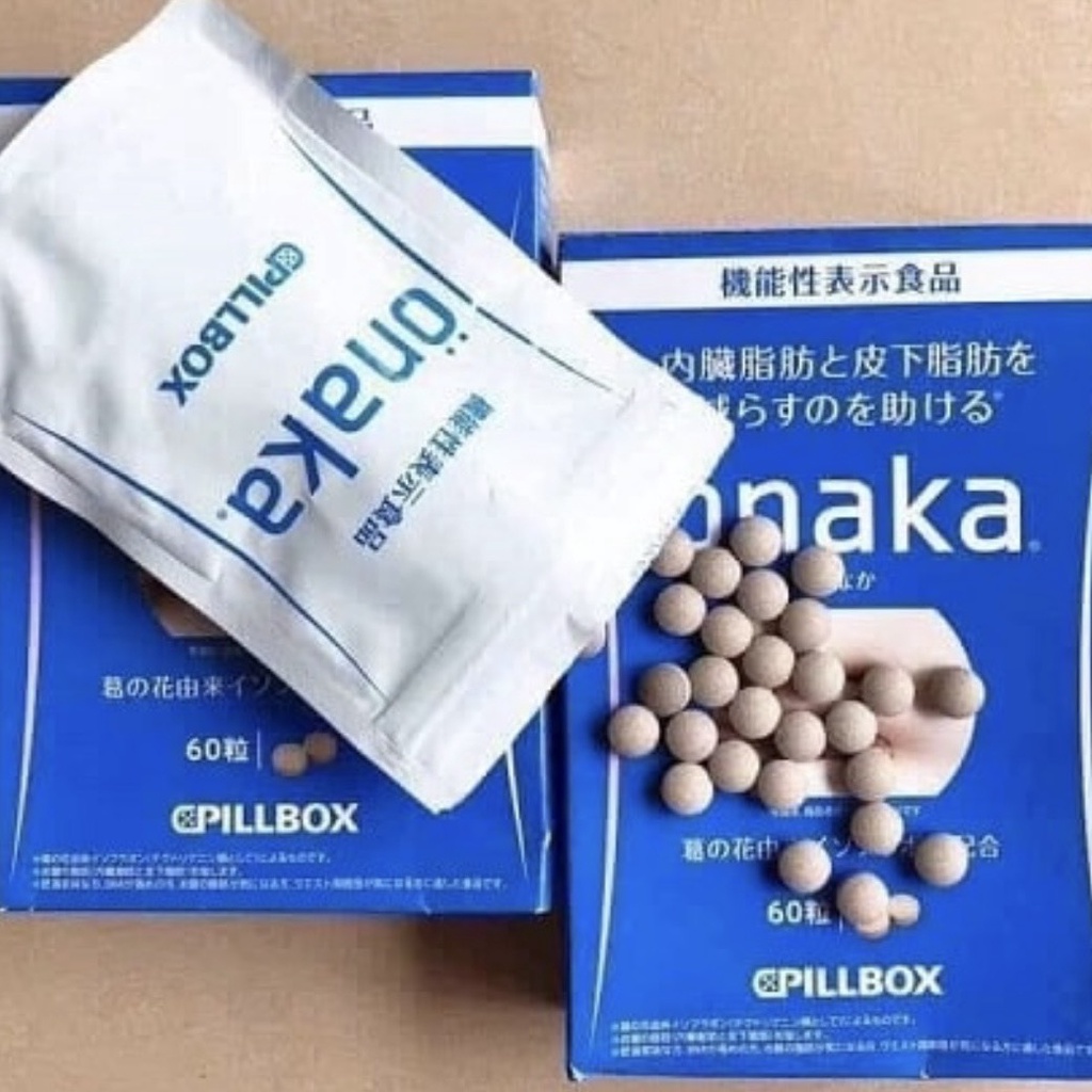Viên giảm mỡ bụng Onaka Pillbox Nhật Bản đào thải mỡ bụng mỡ cơ thể hiệu quả.100% hàng chính hãng