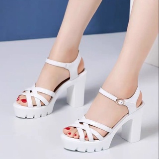 Giày sandal cg đế thô quai chéo 7p