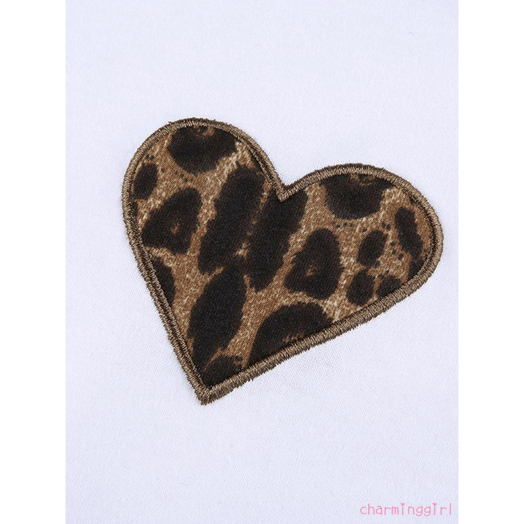 Áo Thun Nữ Ngắn Tay Họa Tiết Da Báo Thời Trang