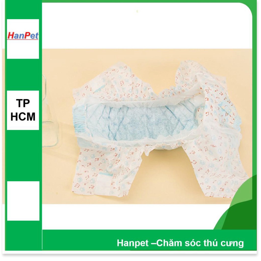 Hanpet.GV- Combo 10 miếng bỉm quần dạng dán chó mèo cao cấp (kiểu bỉm quần) loại siêu thấm ĐỦ SIZE