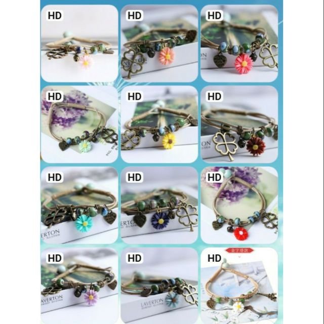 VÒNG TAY CÓI _ BÔNG CÚC NHIỀU MÀU