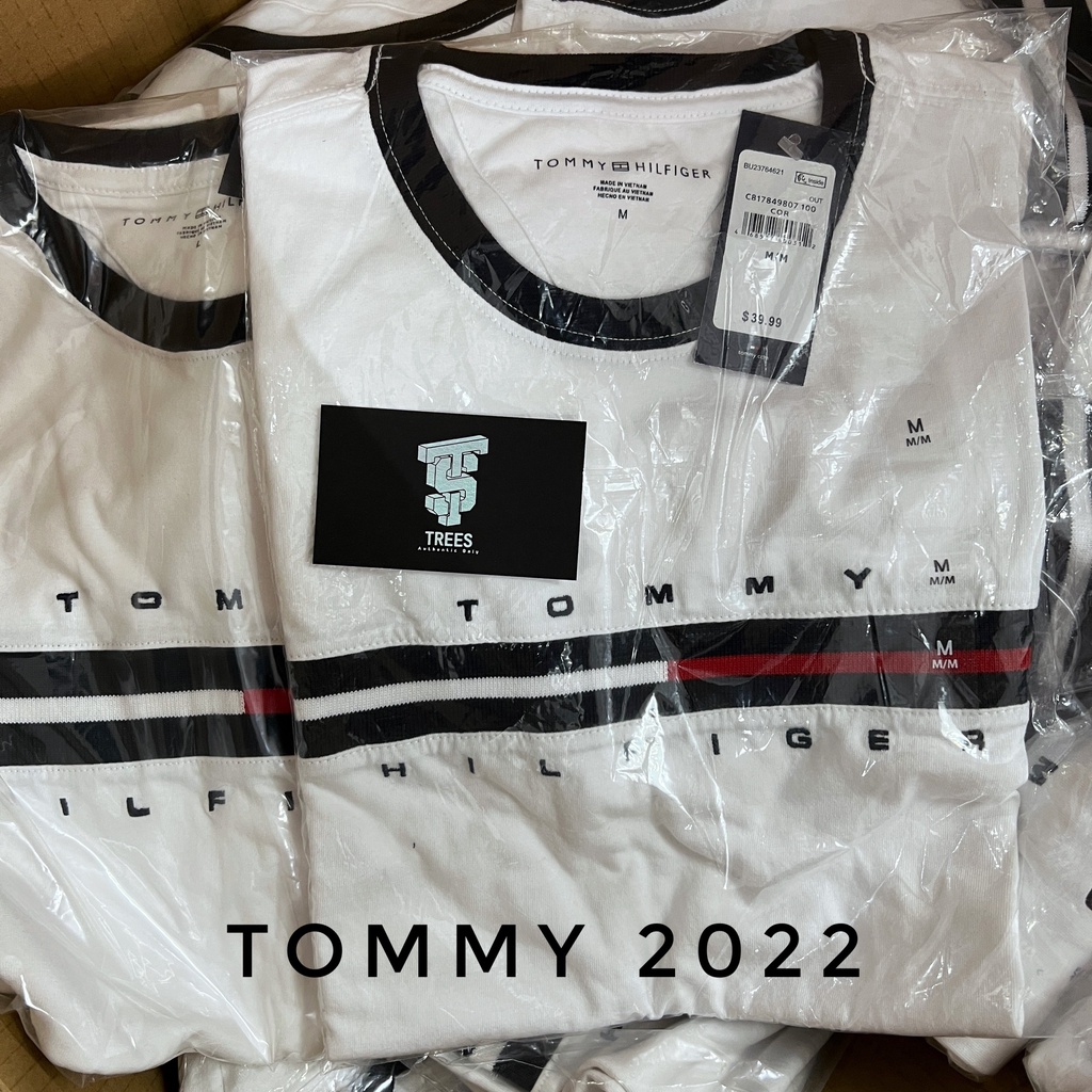 UNISEX ÁO THUN TOMMY HILFIGER 2022 TRẮNG ĐEN