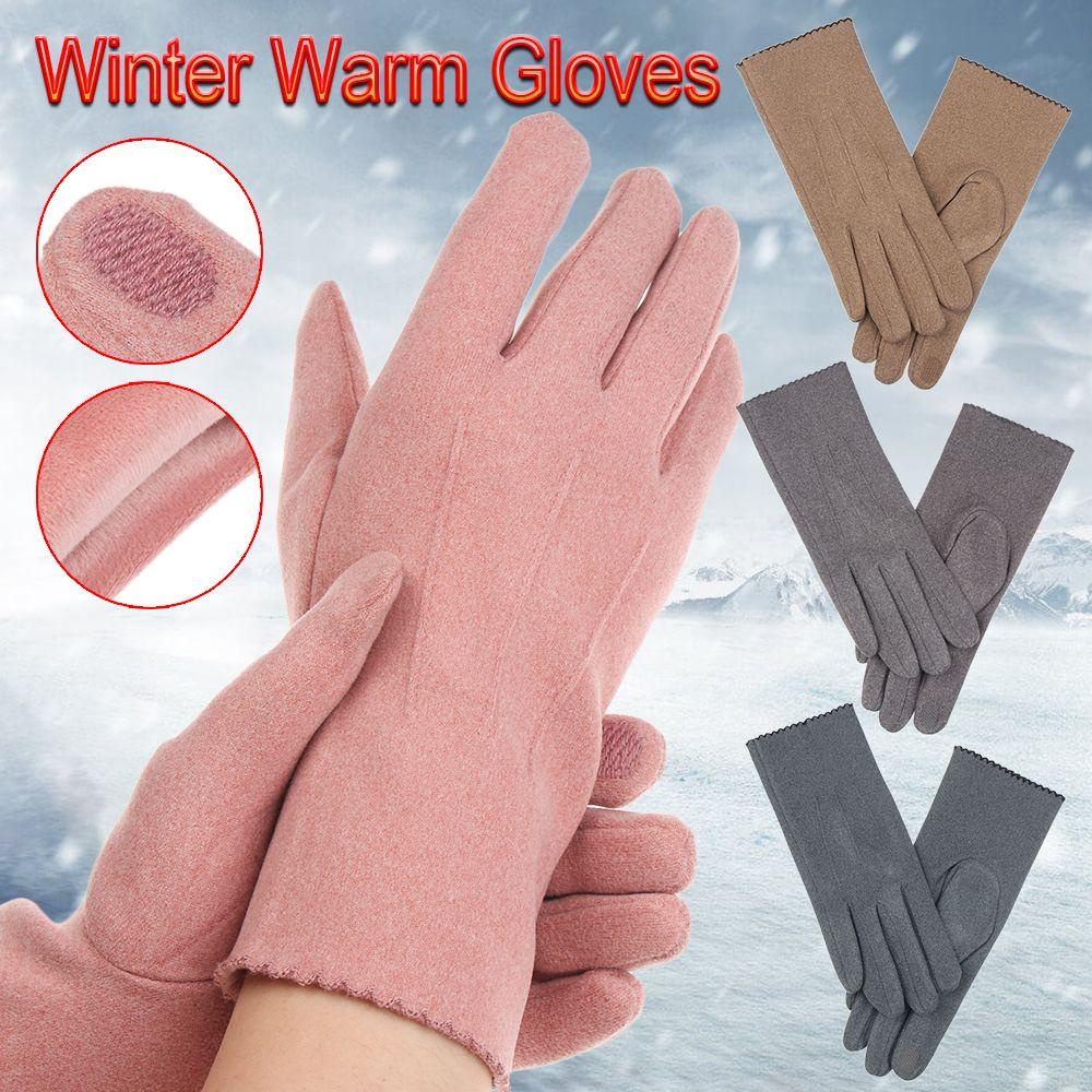 Găng Tay Giữ Ấm Mùa Đông Mềm Mại Dày Dặn Chống Trượt