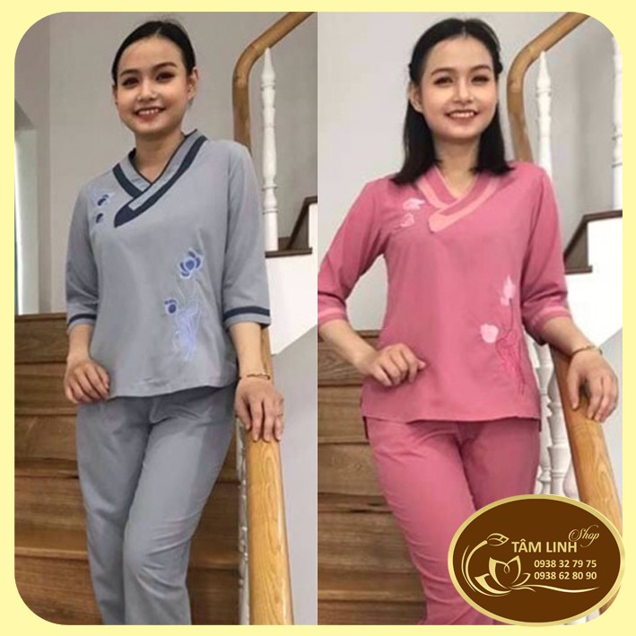 Đồ Lam Đi Chùa_Mẫu Tim Bầu