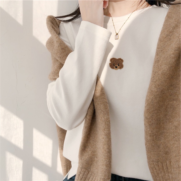 NRVP Áo Thun Nữ Dài Tay Dáng Rộng Thời Trang Hàn Quốc