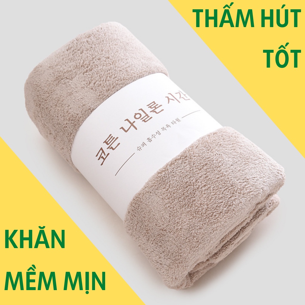 Khăn tắm lông cừu Hàn Quốc size lớn 70x140 khăn cao cấp mềm mịn đẹp