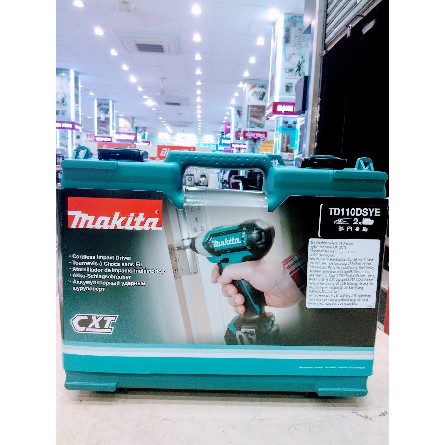 Máy vặn vít dùng pin 12V Makita TD110DSYE