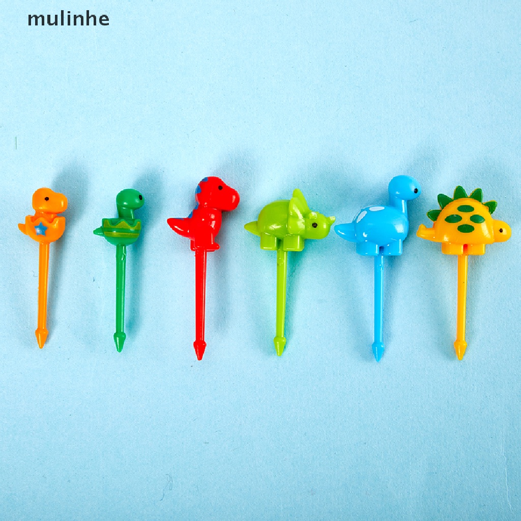 Set 6 Nĩa Ăn Trái Cây Hình Khủng Long