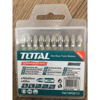 Bộ mũi vít bake 20 chi tiết Total TAC16PZ213.0
